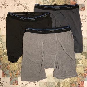 3 Hanes ComfortBlend Boxer Briefs